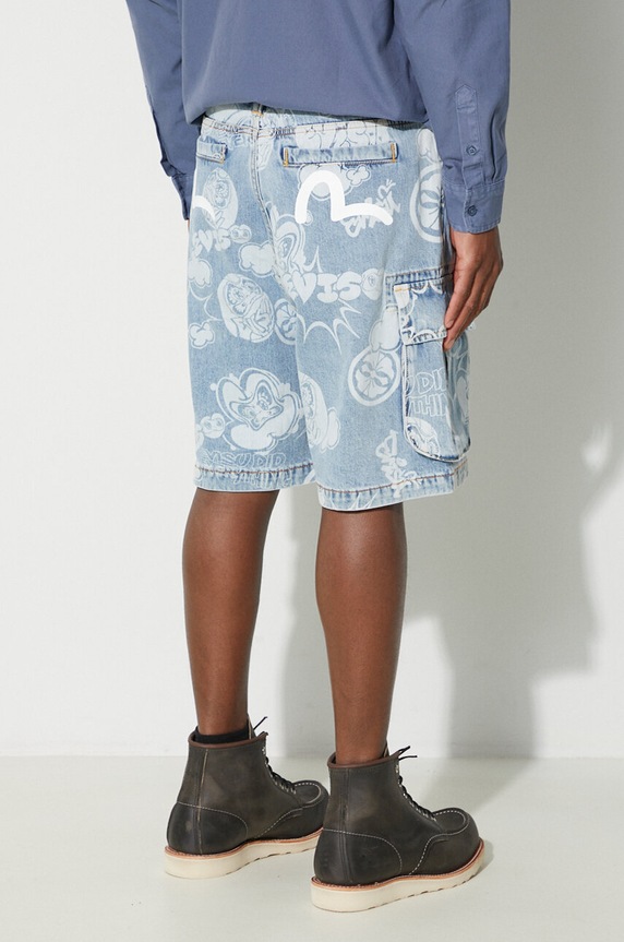 Clothing Evisu denim shorts 2ESHTM3DS129FFC blue