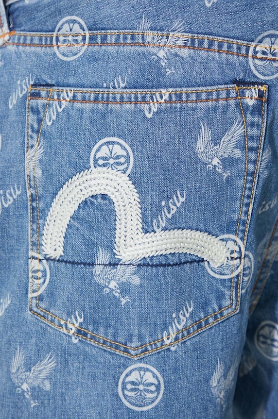 Джинсовые шорты Evisu 2ESHTM3DS175XXCT голубой