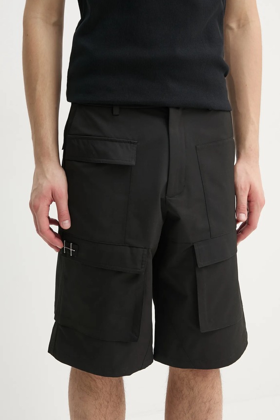 Heliot Emil shorts fabric black SS25.M.10.163.BLK01.CO