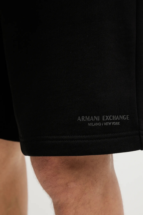 Armani Exchange pamut rövidnadrág fekete XM001300.AF20934.NOS
