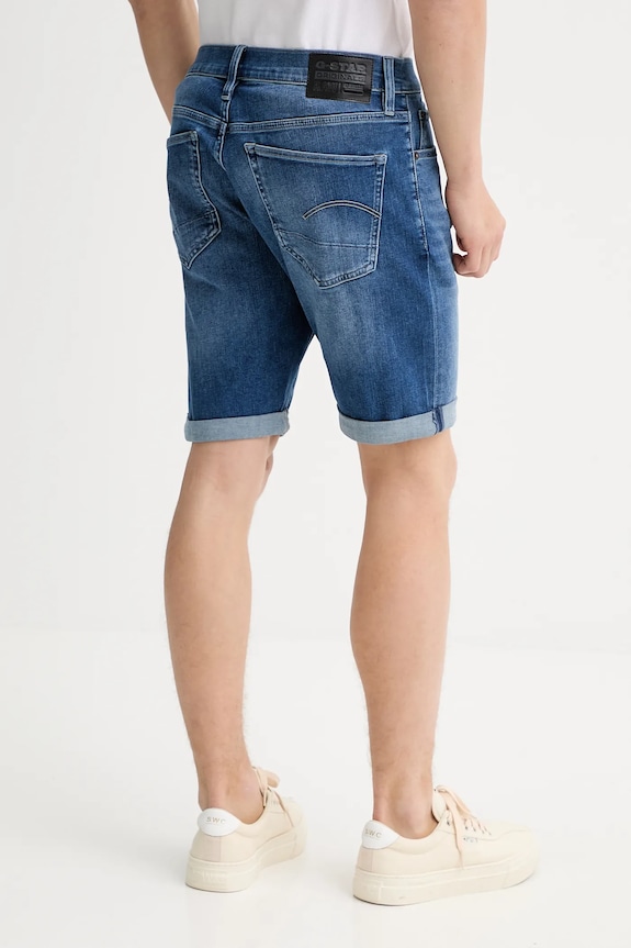Oblečenie Rifľové krátke nohavice G-Star 3301 Slim Short D10481.8968.071 modrá