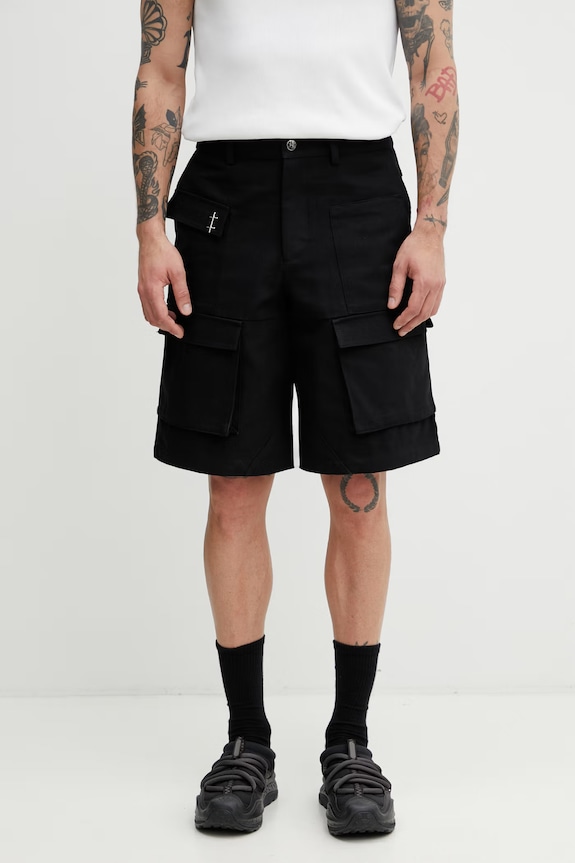 HELIOT EMIL rövidnadrág férfi farmer fekete SS26.M.10.163.BLK01.CO