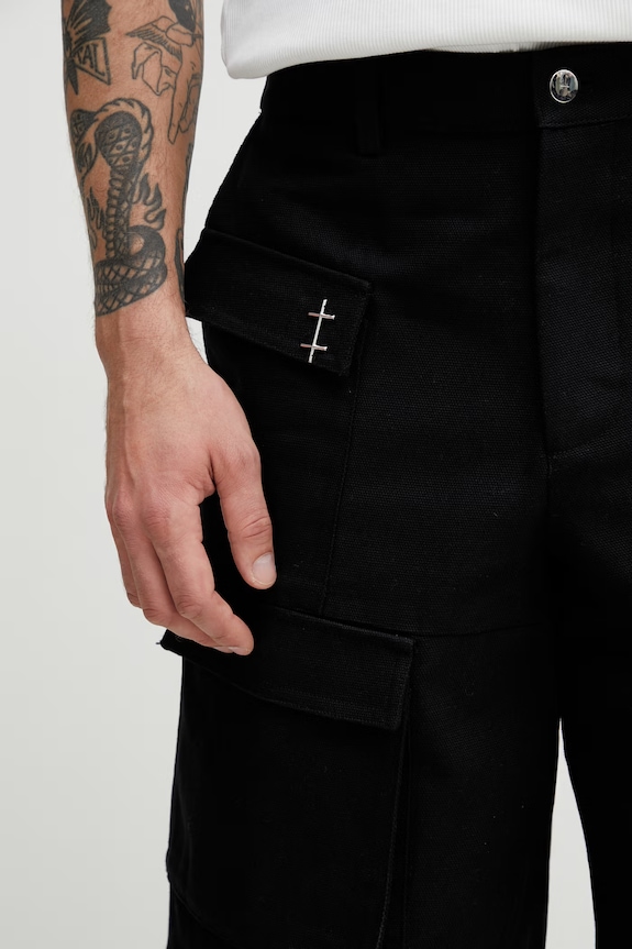 HELIOT EMIL pantaloni scurți din denim pentru bărbați negru SS26.M.10.163.BLK01.CO