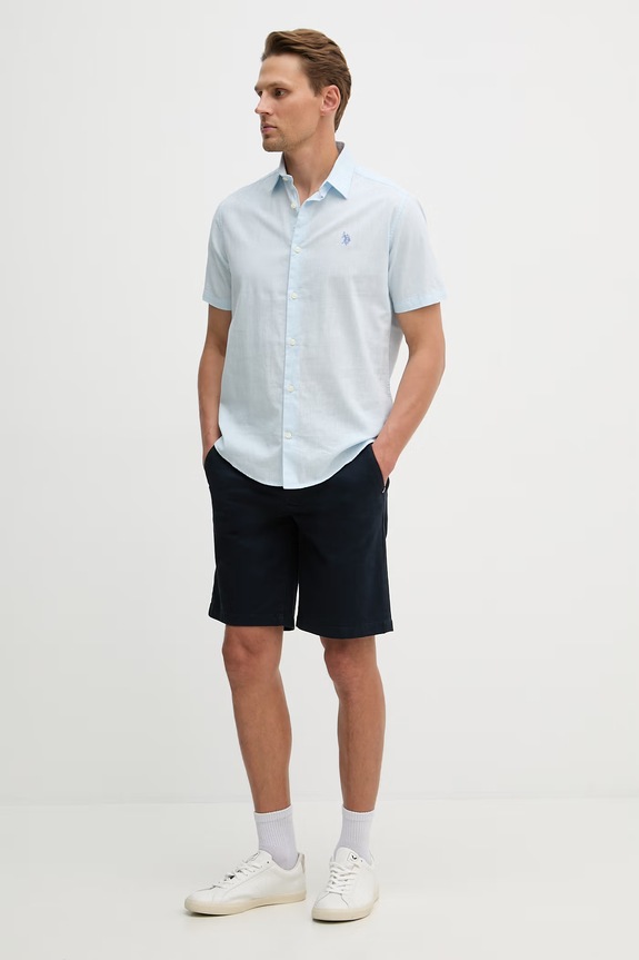 Kratke hlače U.S. Polo Assn. CLASSIC USPA CHINO MUP3338 mornarsko modra AA00