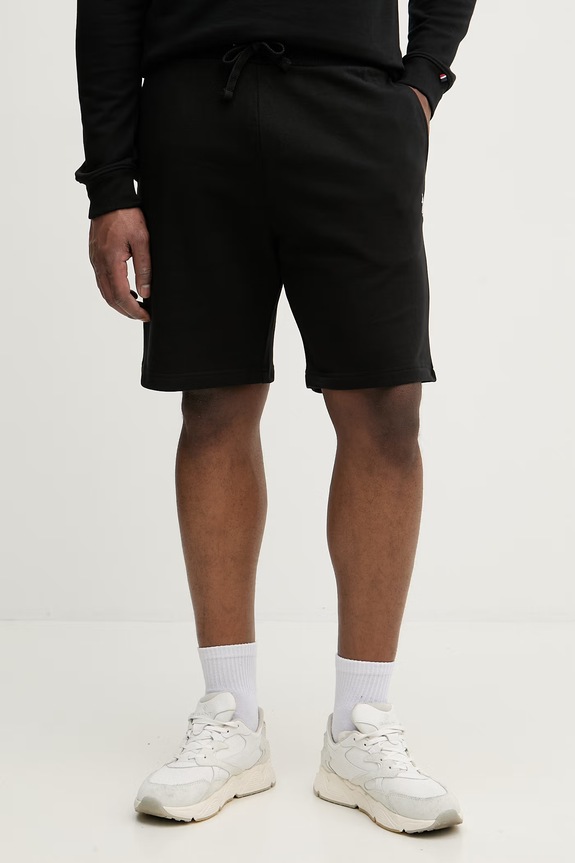 Pamučne kratke hlače U.S. Polo Assn. DHM LB SWEAT pletivo crna MUP3354