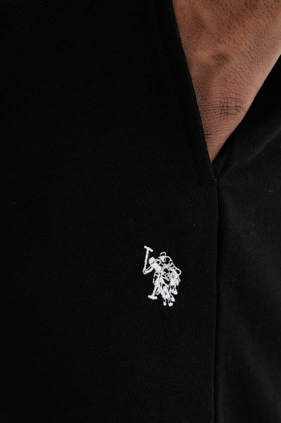 Pamučne kratke hlače U.S. Polo Assn. DHM LB SWEAT crna MUP3354