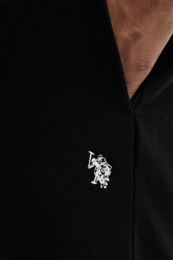 Pamučne kratke hlače U.S. Polo Assn. DHM LB SWEAT crna MUP3354