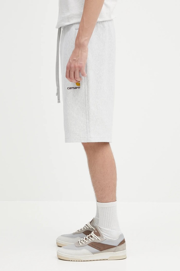 Carhartt WIP shorts American Script Sweat Short I031685.482XX gray AA00