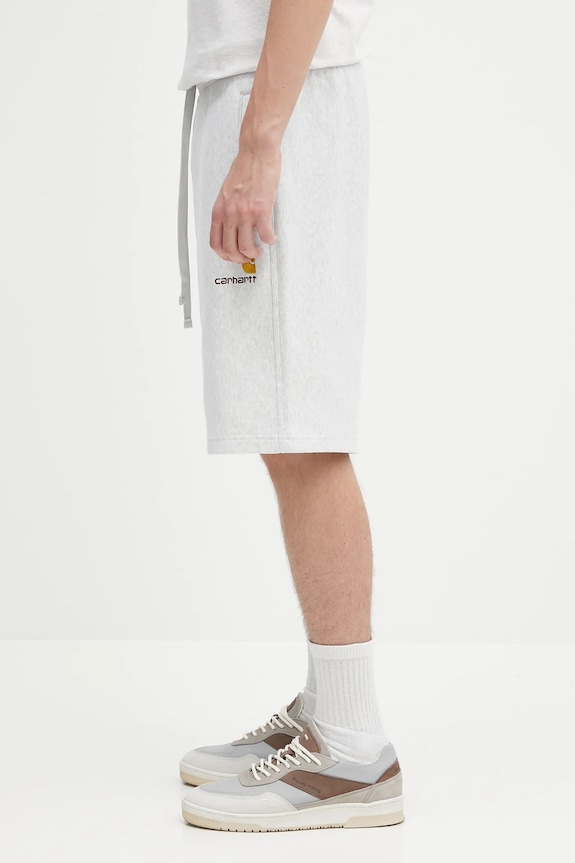 Carhartt WIP shorts American Script Sweat Short I031685.482XX gray AA00
