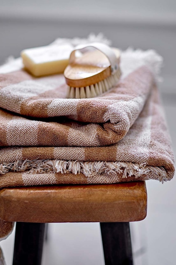 bombažna brisača Bloomingville rjava 82055265