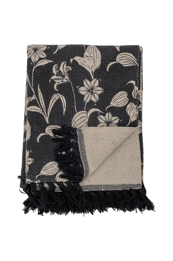 Bloomingville pamut ágytakaró fekete 82051639