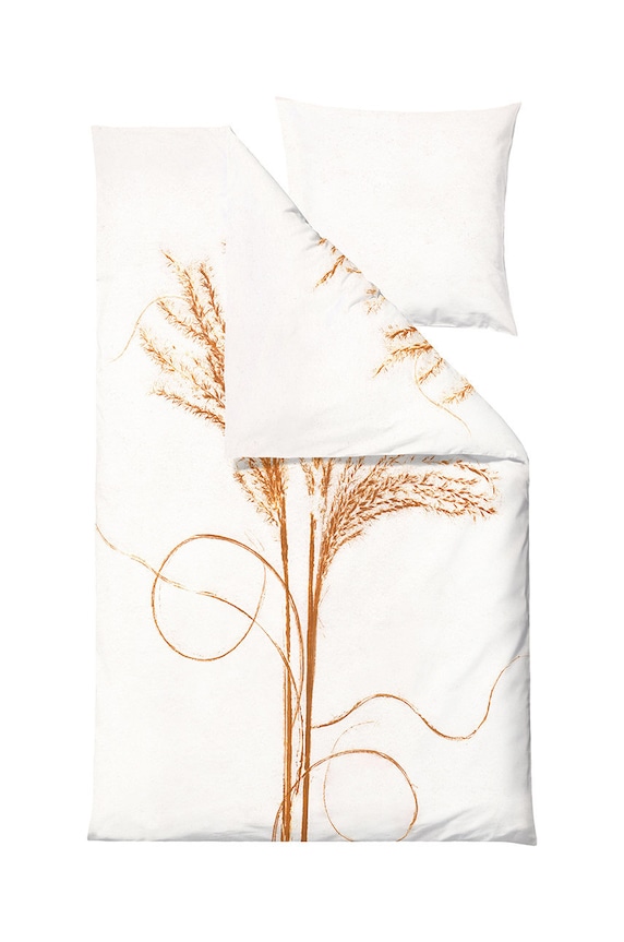 Komplet pamučne posteljine Södahl Silvergrass 60x63/140x200 cm zlatna 15444