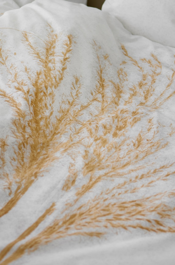 Komplet pamučne posteljine Södahl Silvergrass 60x63/140x200 cm 15444 zlatna AA00
