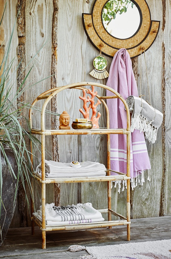 Łazienka Madam Stoltz duży ręcznik bawełniany 100 x 180 cm MAX.MS001C biały