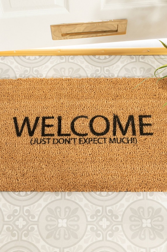 Χαλάκι Artsy Doormats Welcome Collection TYPO.DONTEXPECTMUCH μπεζ AA00