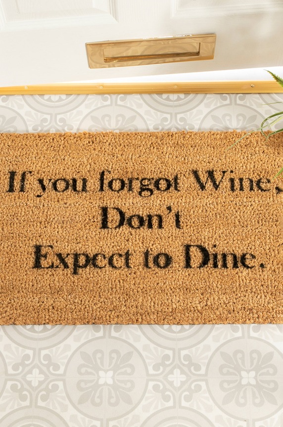 Χαλάκι Artsy Doormats Alcohol Collection TYPO.FORGOTWINE μπεζ AA00