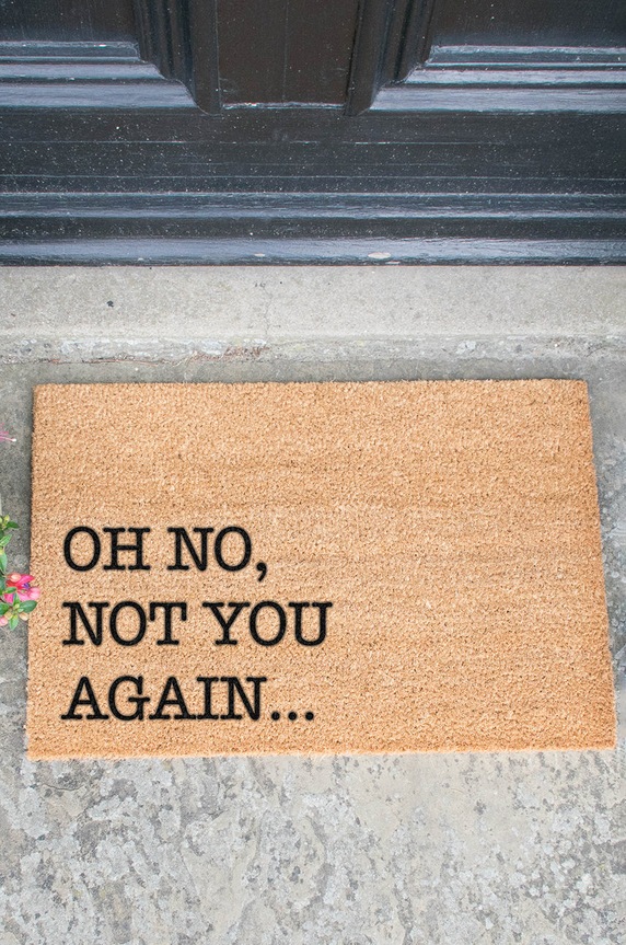 Σαλόνι και υπνοδωμάτιο Χαλάκι Artsy Doormats Welcome Collection TYPO.OHNOTYOUAGAINV2 μπεζ
