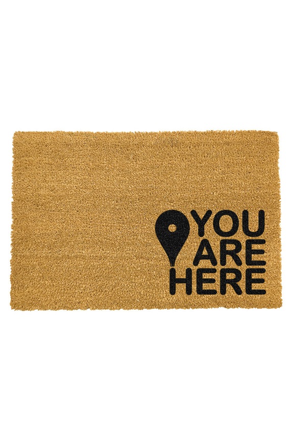 Artsy Doormats wycieraczka Welcome Collection beżowy TYPO.YOUAREHERE