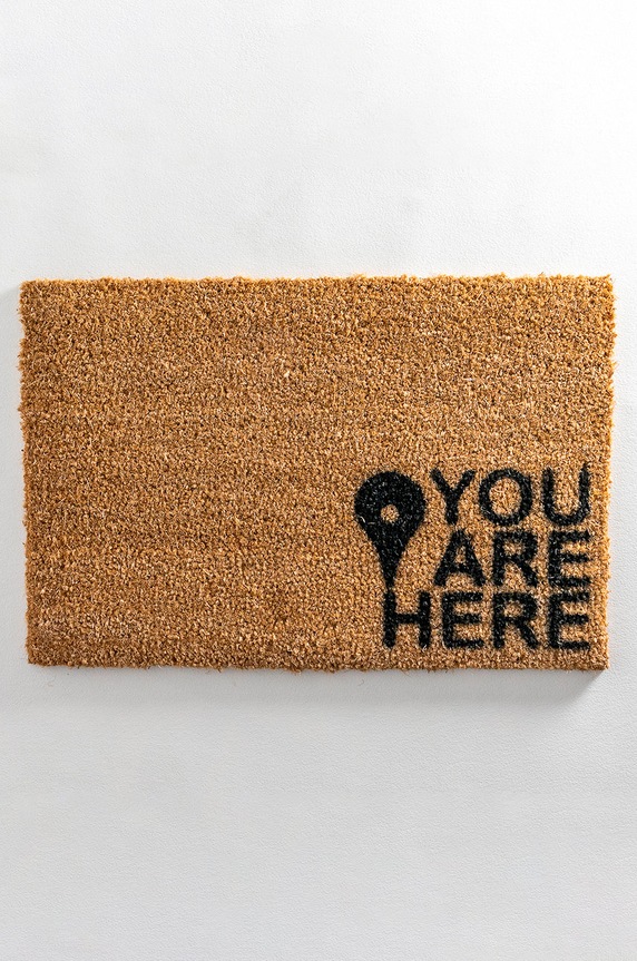 Artsy Doormats wycieraczka Welcome Collection TYPO.YOUAREHERE beżowy AA00