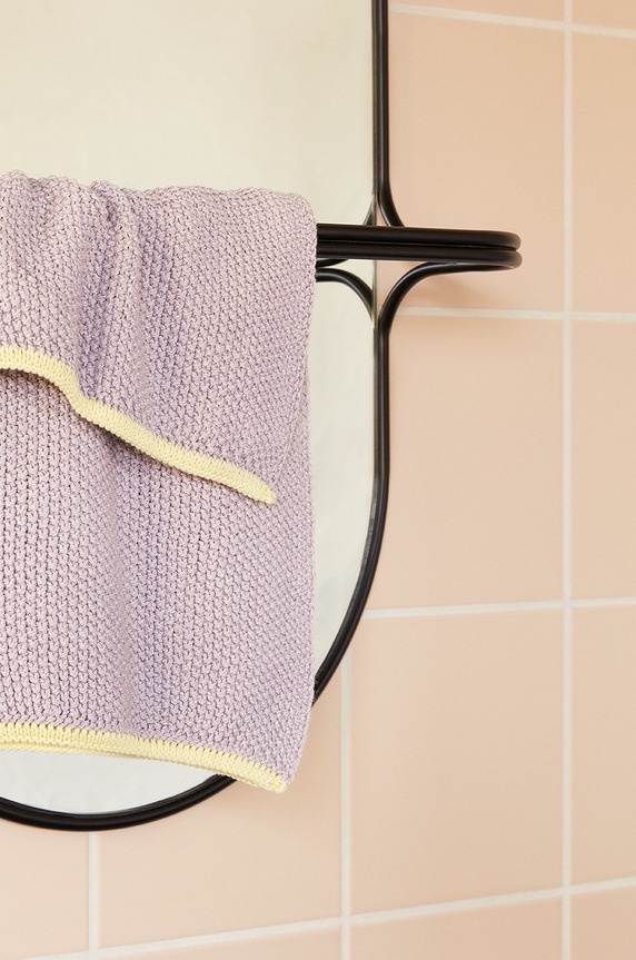 Hübsch ręcznik kuchenny bawełniany Herb Tea Towel 221108 fioletowy AA00