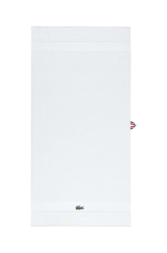 Lacoste duży ręcznik bawełniany 90 x 150 cm biały 1007095.