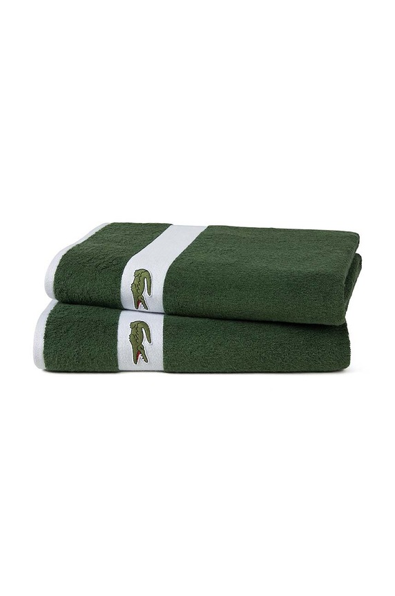 Lacoste średni ręcznik bawełniany 70 x 140 cm 971935 zielony AA00
