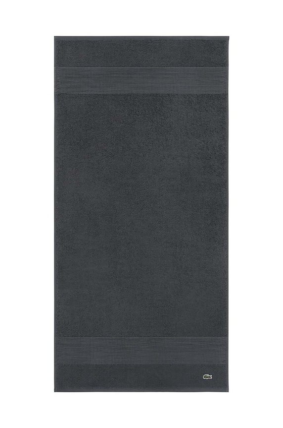 Lacoste közepes méretű pamut törölköző 100 x 150 cm szürke 1007064