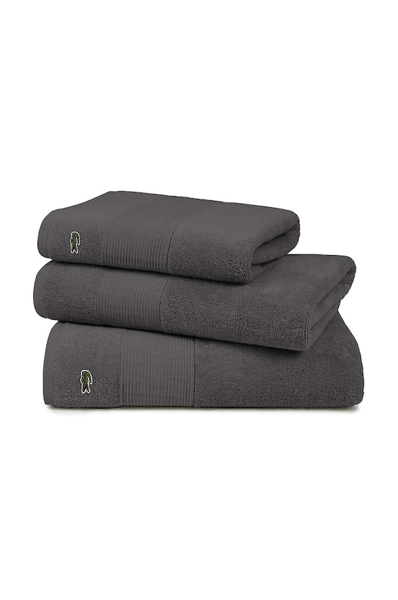 Łazienka Lacoste mały ręcznik bawełniany LLECROCO 40 x 60 cm 1007070. szary