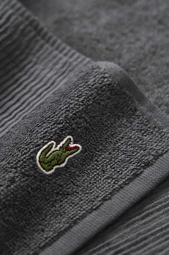 Lacoste mały ręcznik bawełniany LLECROCO 40 x 60 cm szary 1007070.