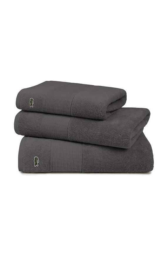 Lacoste prosop mediu din bumbac LLECROCO 70 x 140 cm 1007073. gri AA00