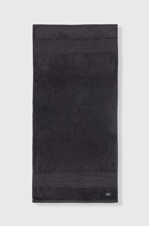 Lacoste kis méretű pamut törülközőt 50 x 100 cm szürke 1007076