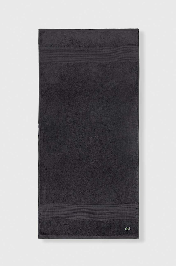 Lacoste kis méretű pamut törülközőt 50 x 100 cm szürke 1007076
