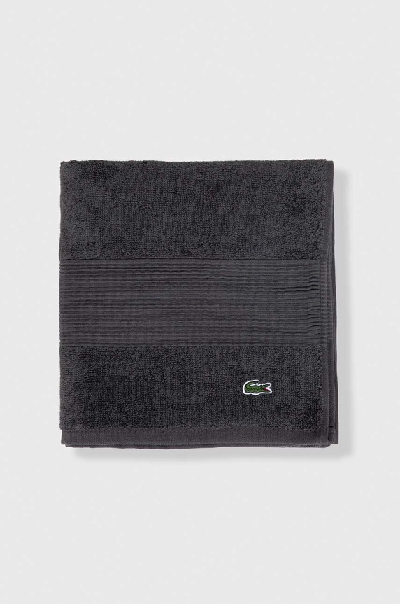 Lacoste kis méretű pamut törülközőt 50 x 100 cm 1007076 szürke AA00