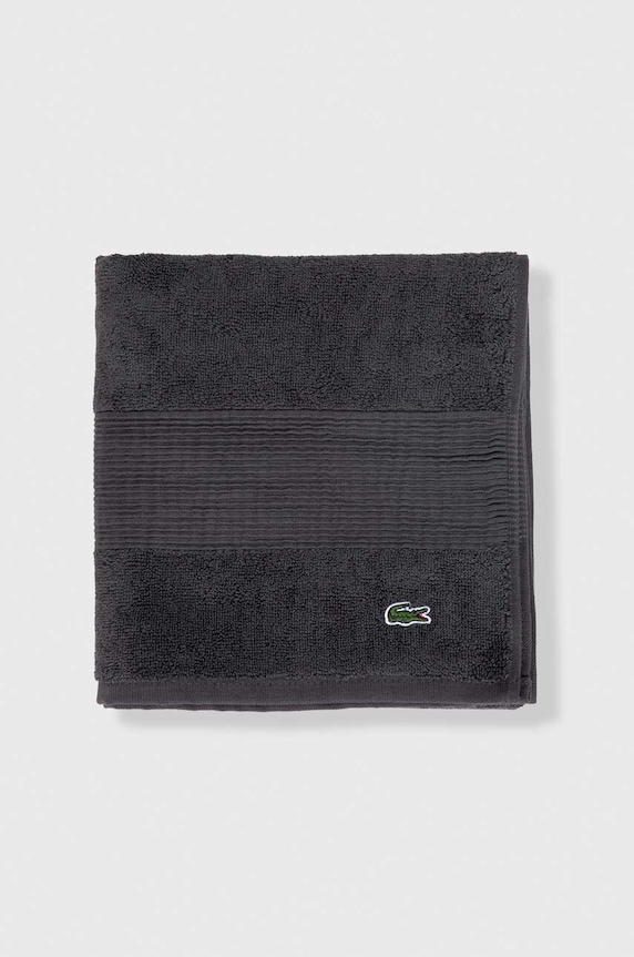 Lacoste kis méretű pamut törülközőt 50 x 100 cm 1007076 szürke AA00