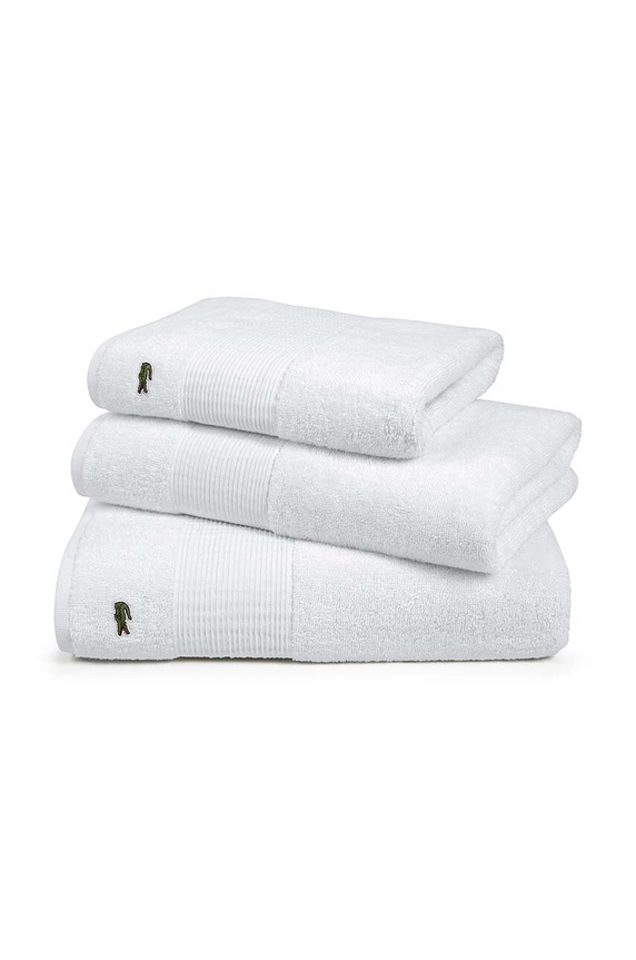 Lacoste mały ręcznik bawełniany 50 x 100 cm 972165 biały AA00