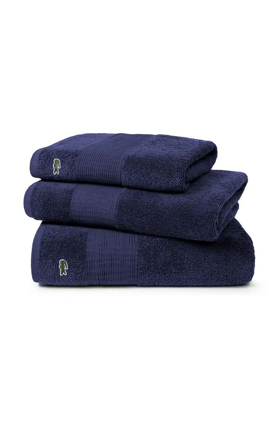 Μικρή βαμβακερή πετσέτα Lacoste LLECROCO 40 x 60 cm 972170 μπλε AA00