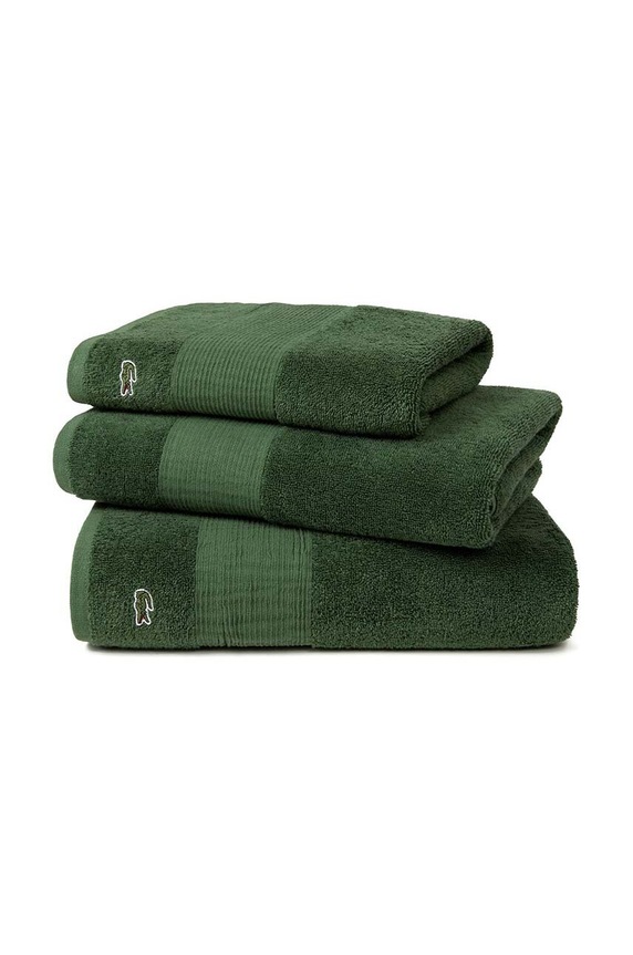 Μικρή βαμβακερή πετσέτα Lacoste LLECROCO 50 x 100 cm 972177 πράσινο AA00