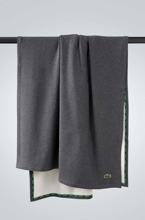 Lacoste narzuta bawełniana 1003467 szary AA00