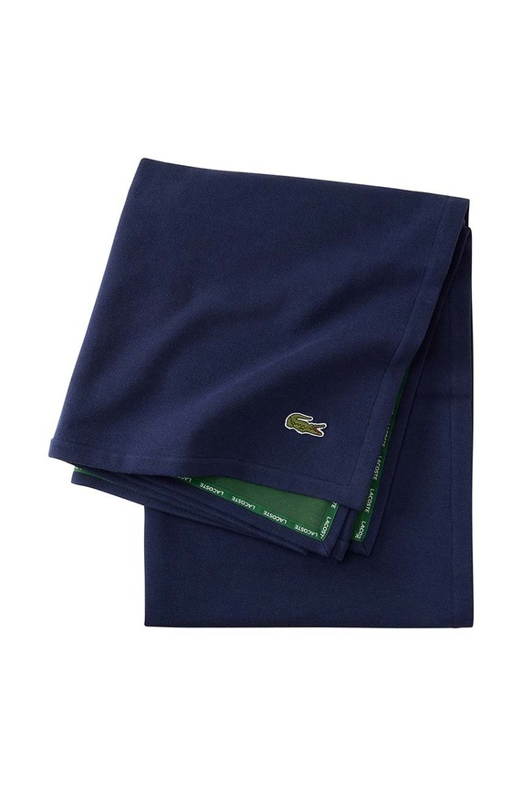 Lacoste narzuta bawełniana niebieski 1003468