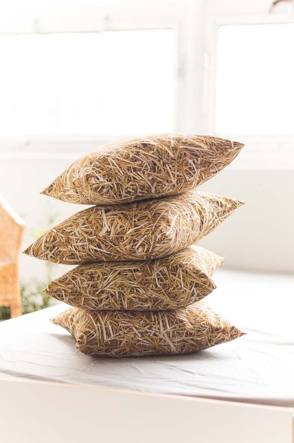 Foonka poduszka wypełniona łuską gryki Słoma 50x30 cm PG.50.S