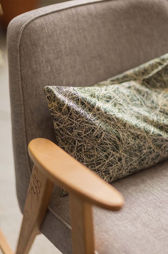 Foonka poduszka wypełniona łuską gryki Siano 50x30 cm szary PG.50.H