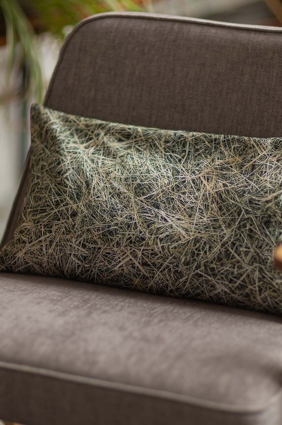 Foonka poduszka wypełniona łuską gryki Siano 50x30 cm PG.50.H szary