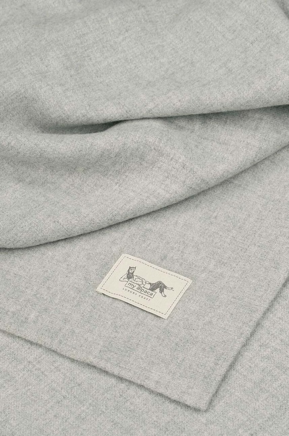 Плед з вовни альпаки My Alpaca dla dziecka WGTPHMPER80100SILVER сірий AA00