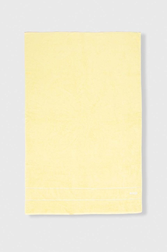 BOSS duży ręcznik bawełniany PLAIN 100 x 150 cm żółty 1011521