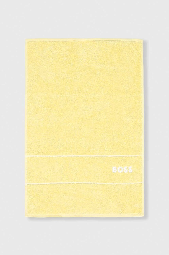 BOSS kis méretű pamut törülközőt 40 x 60 cm sárga 1011518