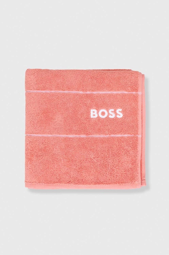 BOSS kis méretű pamut törülközőt 50 x 100 cm 1011512 narancssárga AA00