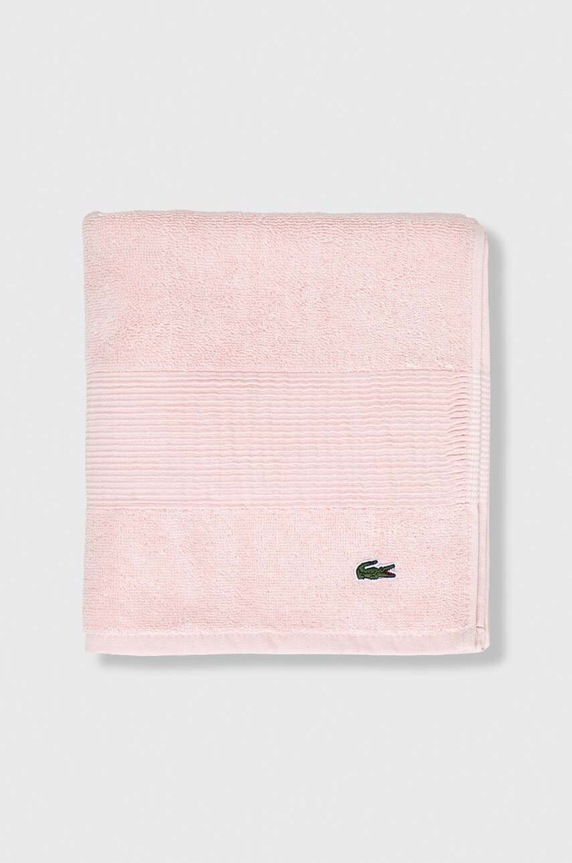 Lacoste mały ręcznik bawełniany 50 x 100 cm 972195 różowy AA00