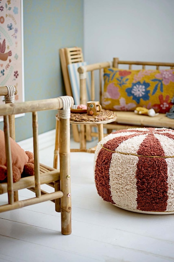 Nappali és hálószoba Bloomingville puff Charoline 82066162 többszínű