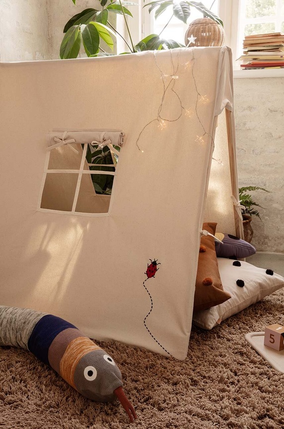 Лайфстайл Декоративный шатер ferm LIVING Ladybird Embroidery 1104263385 бежевый