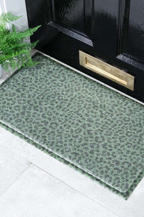 Artsy Doormats wycieraczka Green Leopard Doormat DMW.GREENLEO.7040 zielony AA00